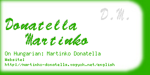 donatella martinko business card